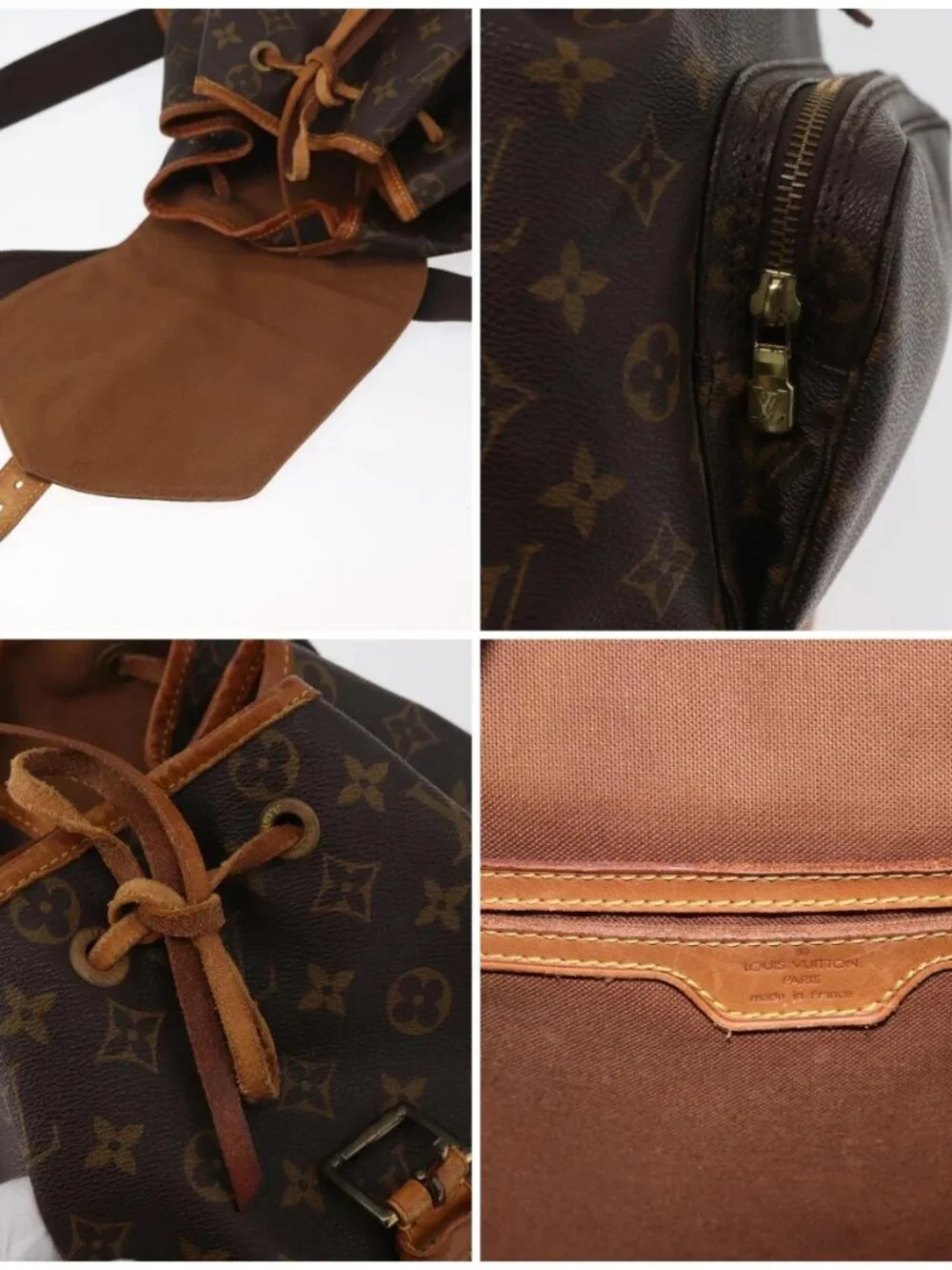 LOUIS VUITTON Monogram Montsouris GM Backpack M51135 LV Auth 179670